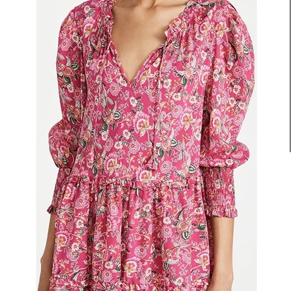 SOLD - MISA Maya Dress in Falaise Floral (Pink) - Picture 2 of 12